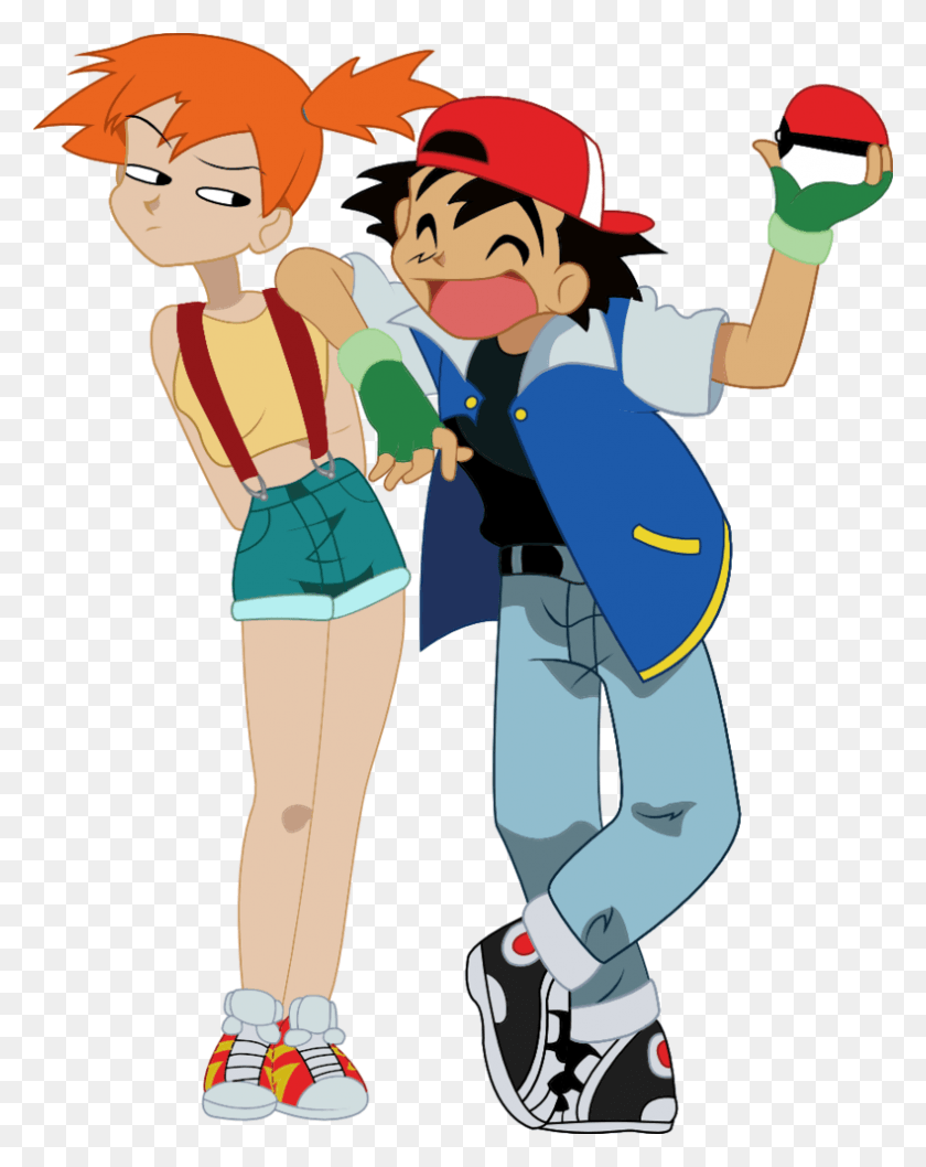 790x1011 Misty Ash Y Misty, Persona, Humano, Personas Hd Png
