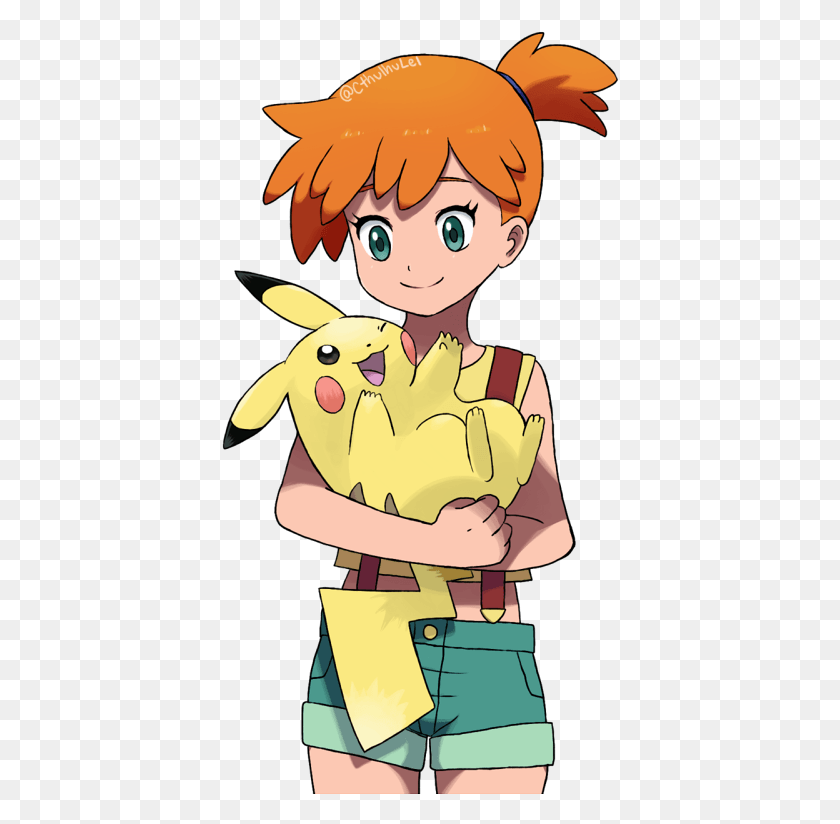 397x764 Mistyisback Happy For Misty Being Back In The Anime Cartoon, Hand, Mammal, Animal HD PNG Download
