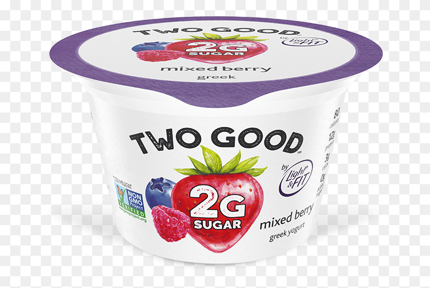672x503 Mixed Berry Greek Lowfat Yogurt Two Good Yogurt Keto, Dessert, Food, Strawberry HD PNG Download
