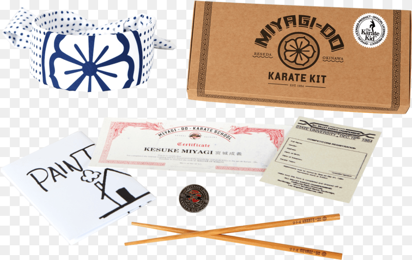 Miyagi Do Karate Kit, Text, Business Card, Paper Sticker PNG