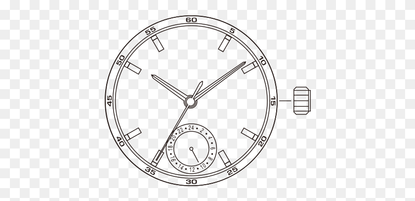 418x346 Miyota, Analog Clock, Clock, Wristwatch HD PNG Download