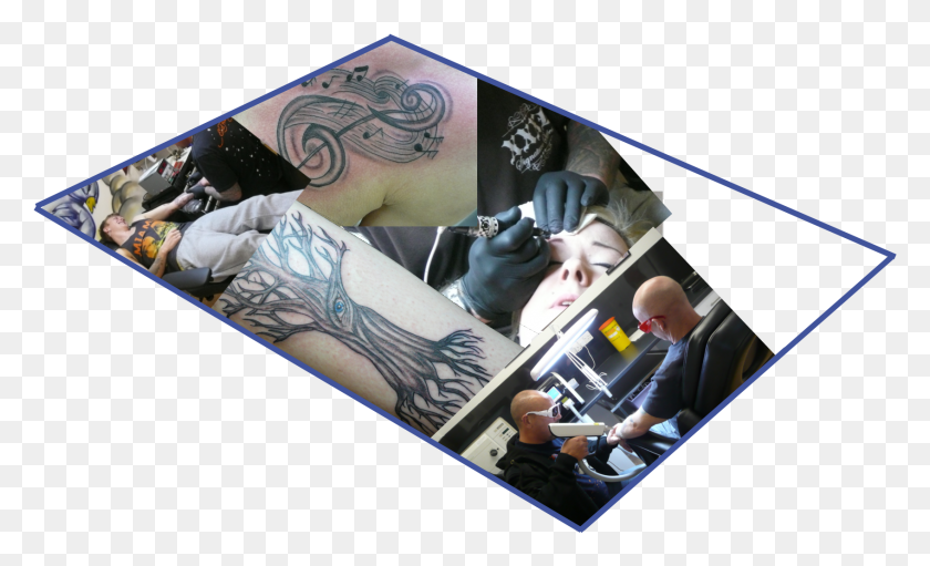 1694x980 Mk Tattoo Falling Into Website Mk Tattoo Brochure, Skin, Person, Human HD PNG Download