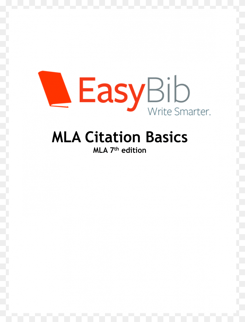 2251x3002 Mla Citation Bibliography Basics Easybib, Logo, Symbol, Trademark HD PNG Download