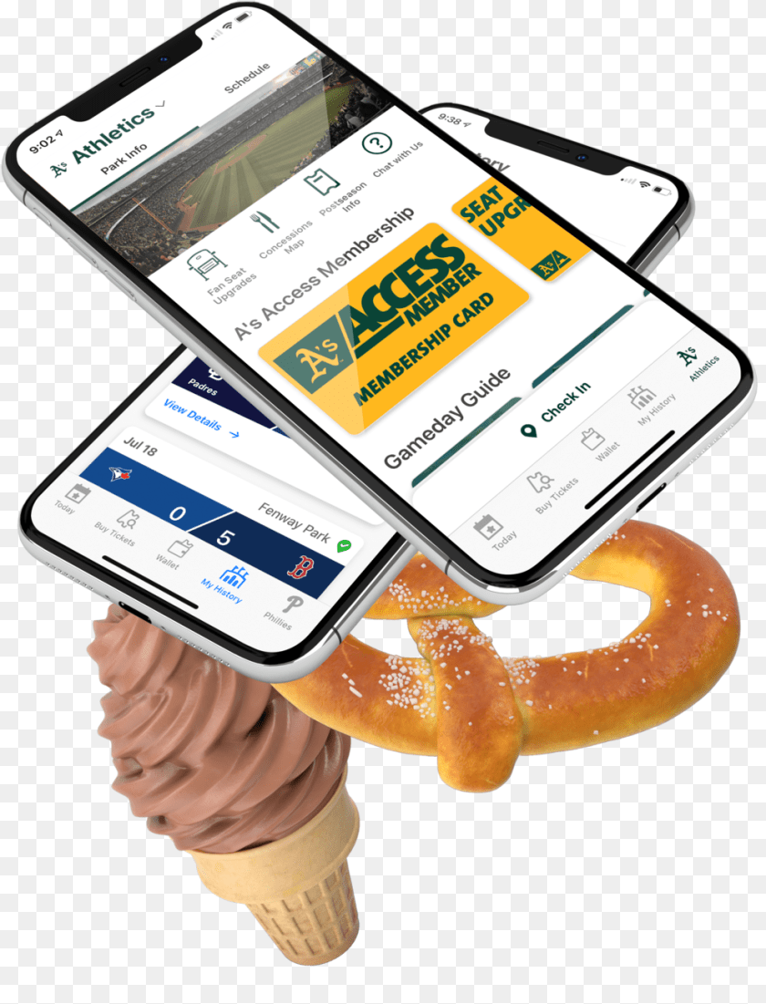 Mlb Ballpark Iphone 02 Smartphone, Cream, Dessert, Food, Ice Cream Transparent PNG