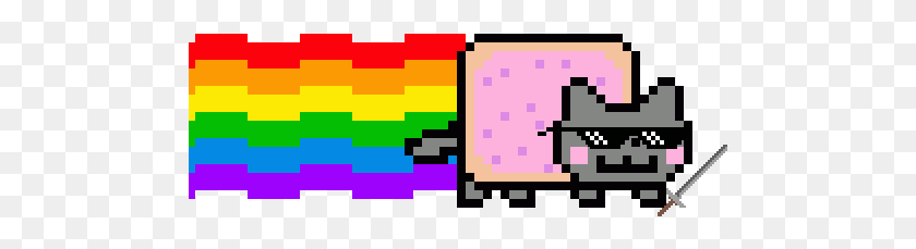495x169 Descargar Png / Mld Nyan Cat Nyan Cat, Pac Man, Minecraft Hd Png