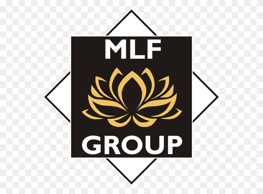 558x558 Mlf Group Icon Black Gold Lotus Painting, Logo, Symbol, Trademark HD PNG Download