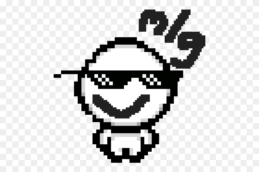 493x499 Mlg Cool Little Dude Binding Of Isaac Pixel Art, Rug, Stencil, Paper HD PNG Download