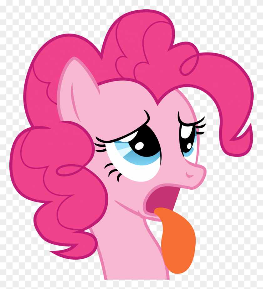 923x1024 Mlp Tongue Click Mlp Pinkie Pie Confused, Graphics, Flower HD PNG Download
