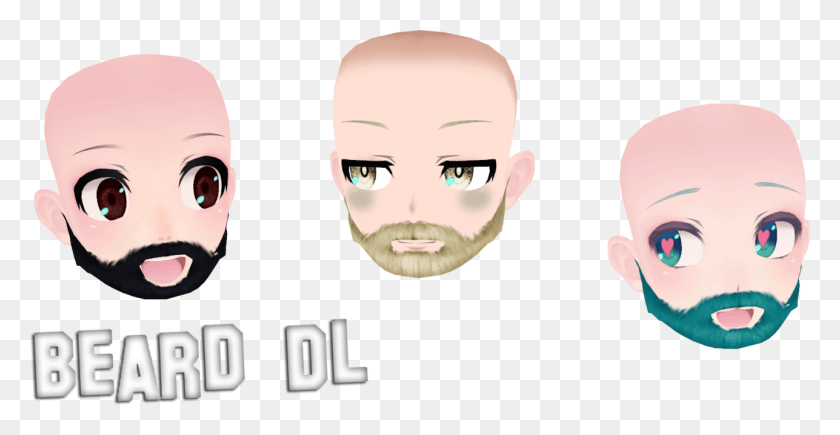 1287x620 Mmd Part Dl Beard By Cylops On Mmd Santa Beard, Face, Person, Human HD PNG Download