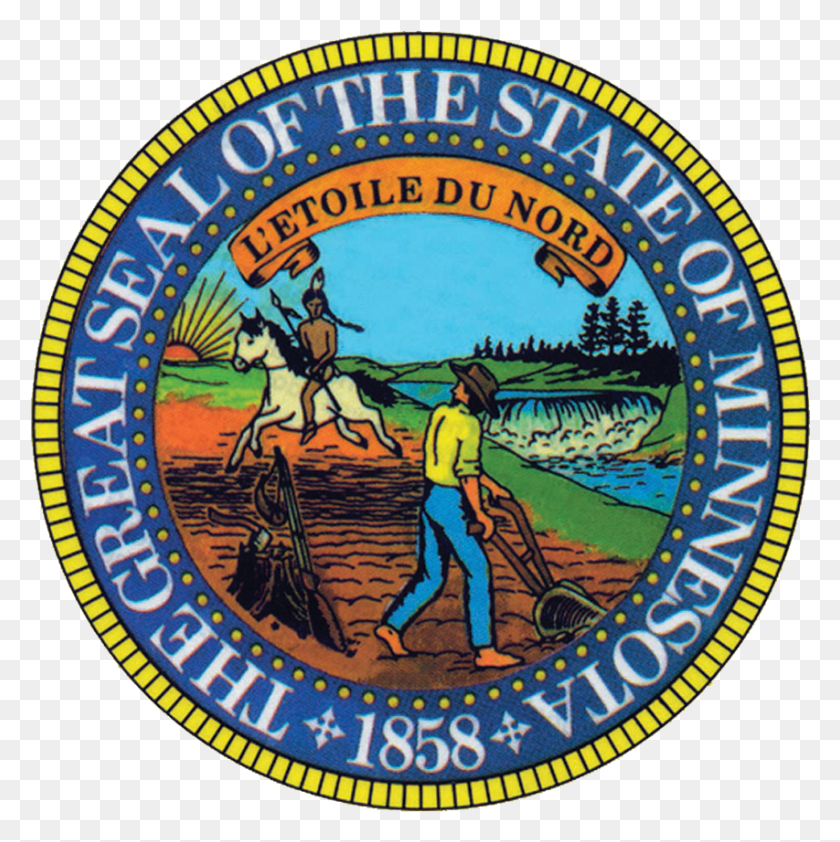 853x856 Mn Stateseal Minnesota State, Logotipo, Símbolo, Marca Registrada Hd Png