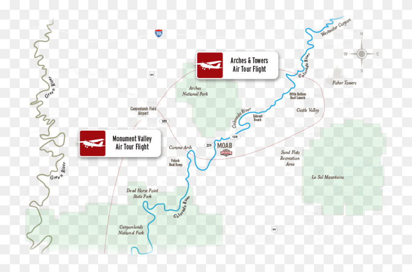 849x540 Descargar Png Moab Air Tours Mapa Mapa De Rafting En El Río Moab, Cartel, Publicidad, Diagrama Hd Png