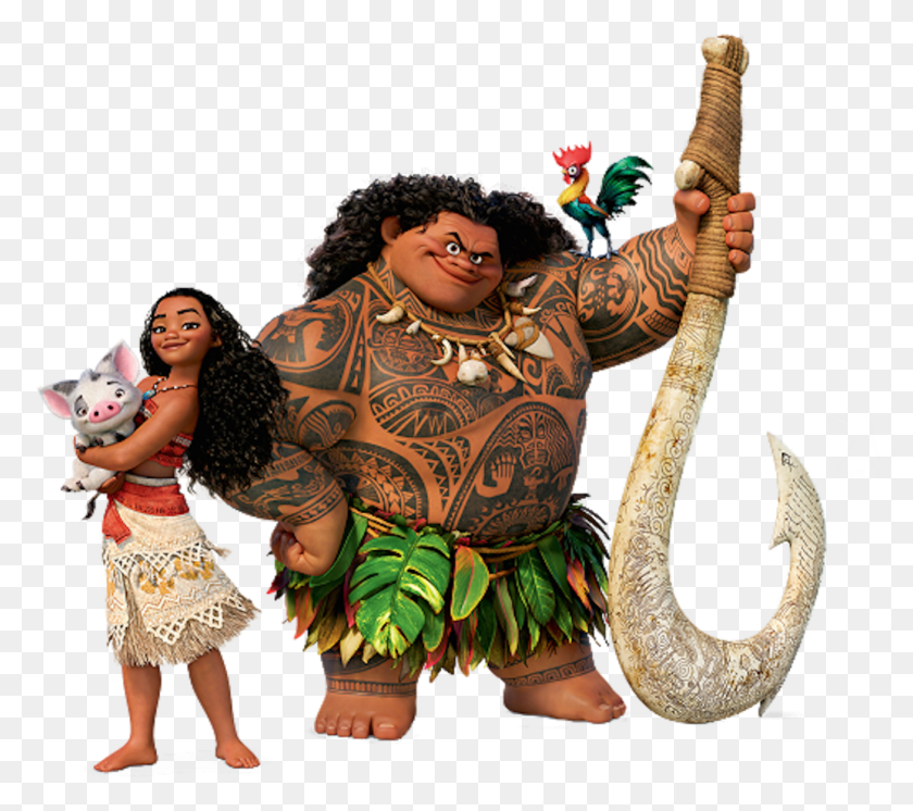 1307x1150 Moana And Maui Transparent, Person, Human, Festival HD PNG Download