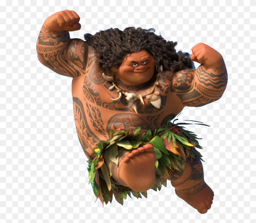 656x672 Моана Мауи Фоновые Татуировки Все Персонажи Моаны, Игрушка, Кукла, Человек Hd Png Скачать