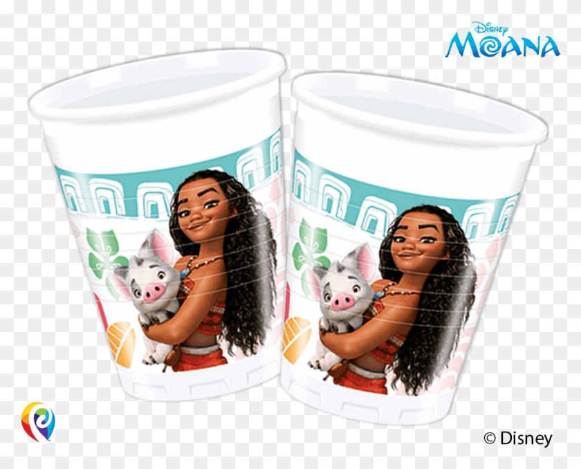 961x762 Moana Plastic Cups Gobelets Vaiana, Coffee Cup, Cup, Dessert HD PNG Download