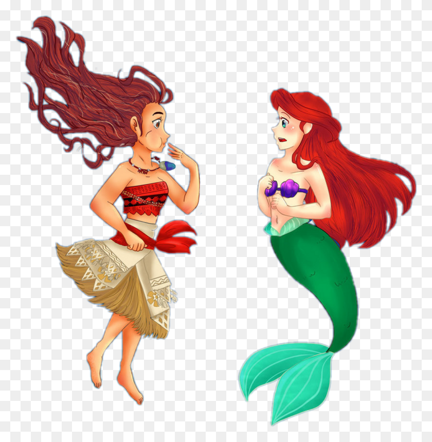 1024x1051 Moana Sticker Clipart Mermaid, Dance Pose, Leisure Activities, Person HD PNG Download