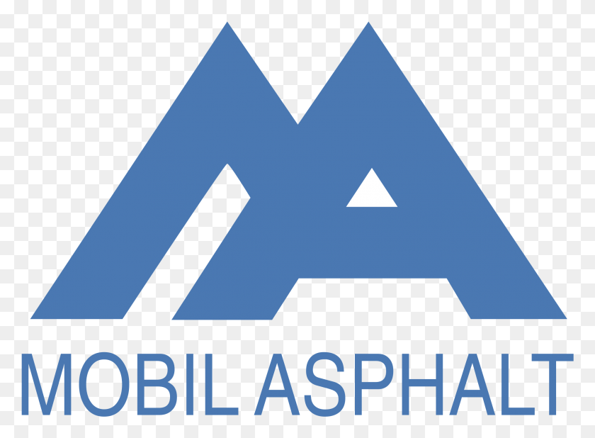 2191x1569 Mobil Asphalt Logo Transparent Triangle, Symbol, Text, Star Symbol HD PNG Download