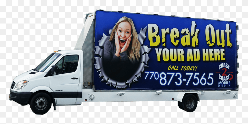 1208x562 Mobile Billboard Advertising Mobile Billboard, Advertisement, Truck, Vehicle HD PNG Download