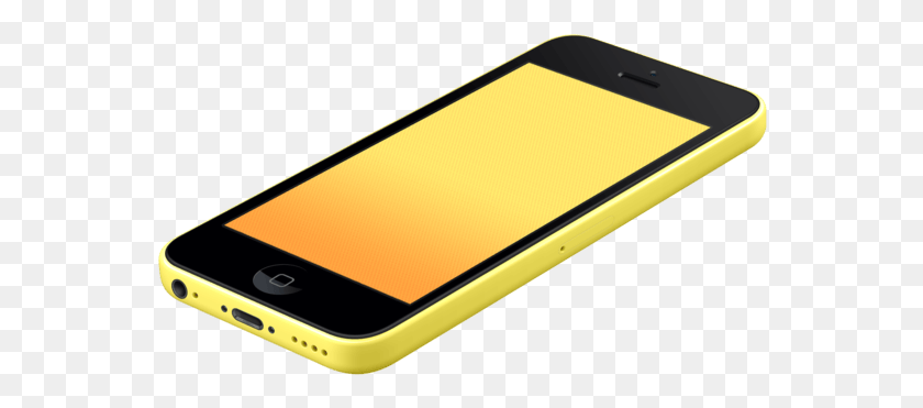 557x311 Мобильный Макет Iphone 5C Желтый, Мобильный Телефон, Телефон, Электроника Hd Png Скачать