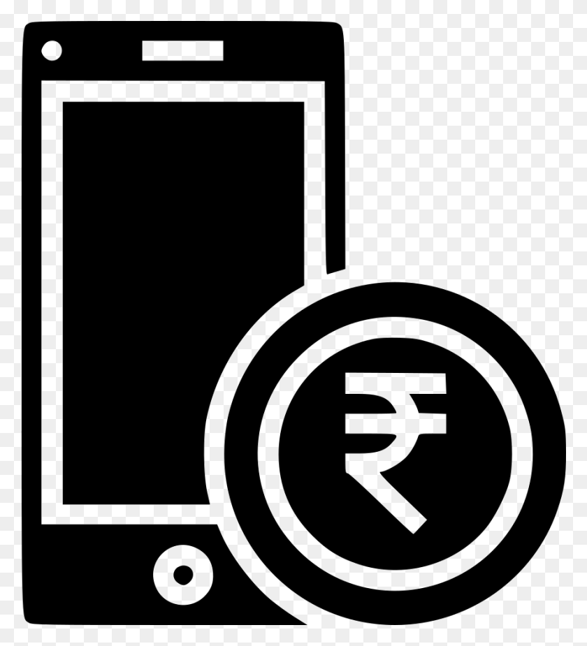 883x980 Mobile Money Currency Coin Indian Rupee Payment Comments Mobile Payment, Electronics, Symbol, Gas Pump HD PNG Download