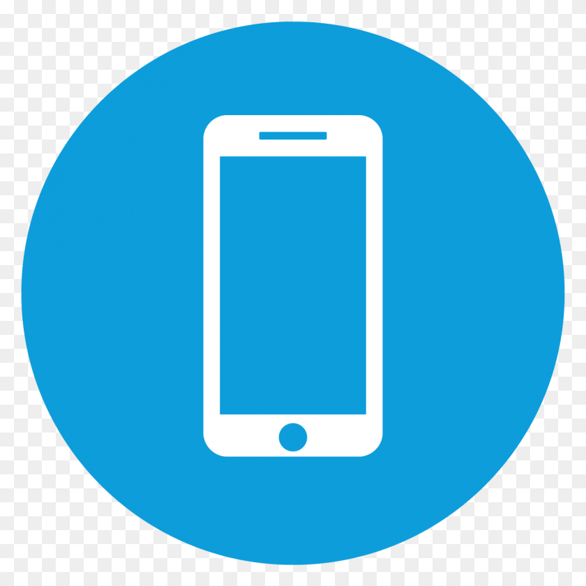 1184x1184 Mobile Services Blue Smart Phone Icon, Electronics, Phone, Ipod HD PNG Download