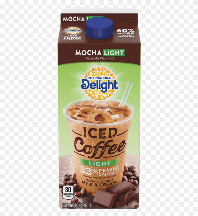 356x859 Mocha Light Iced Coffee International Delight Vanilla Iced Coffee, Dessert, Food, Beverage HD PNG Download