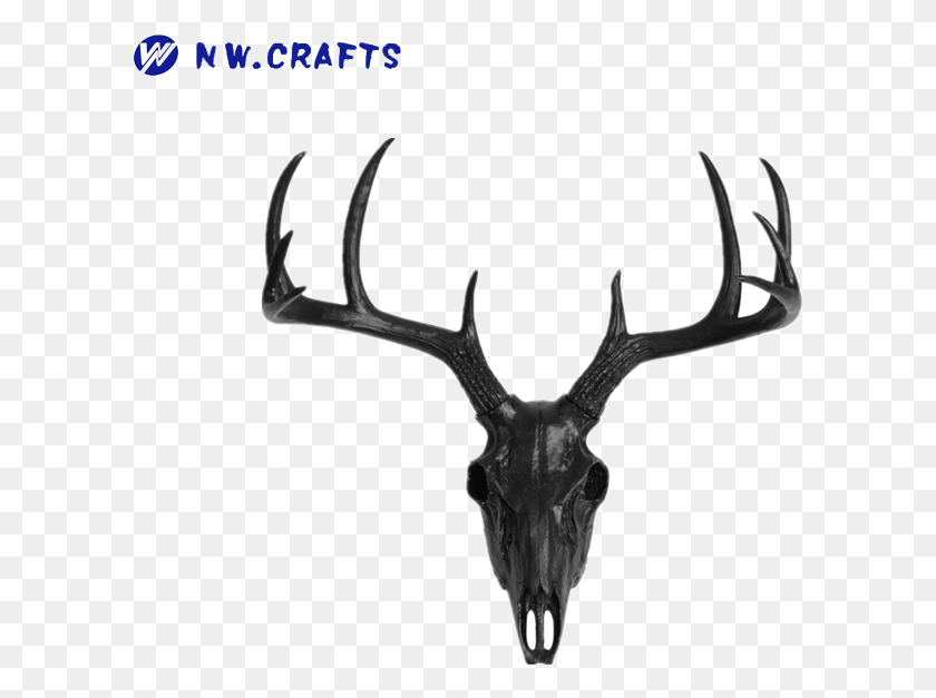 601x567 Model Design And Size Can Be Customised Black Deer Skull, Antler, Scissors, Blade HD PNG Download