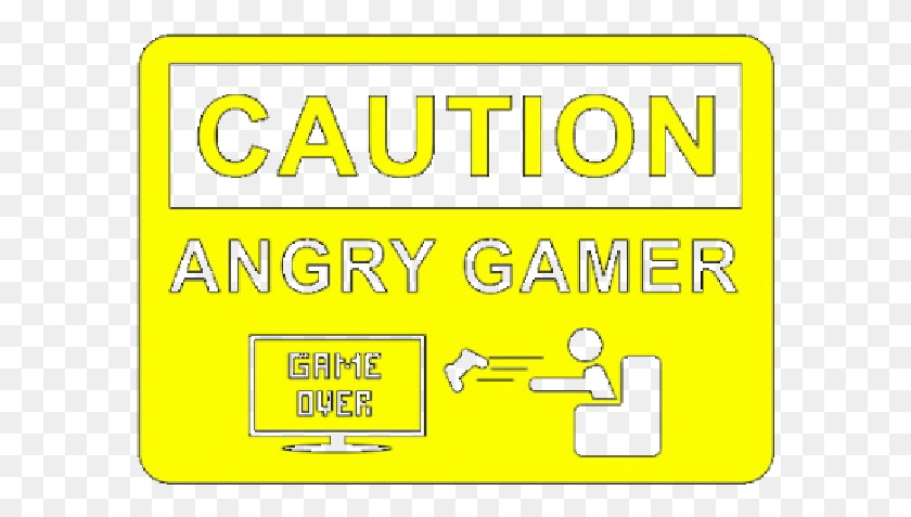 589x417 Model Image T Shirt Caution Angry Gamer, Text, Word, Label HD PNG Download