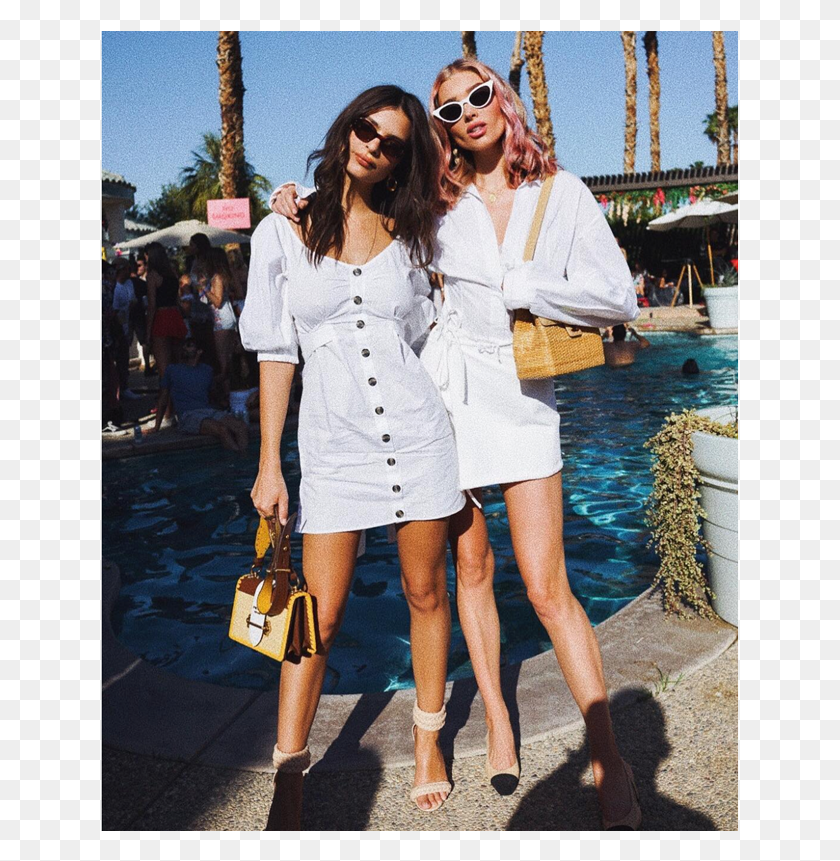 639x801 Models Emily Ratajkowski And Elsa Hosk Twinned It Up Coachella 2019 Influencer Outfits, Sunglasses, Accessories, Accessory HD PNG Download