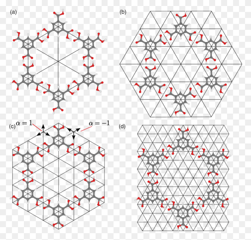 850x810 Models For Simulation Of The Honeycomb Phase Of Tma Illustration, Pattern, Ornament, Fractal HD PNG Download