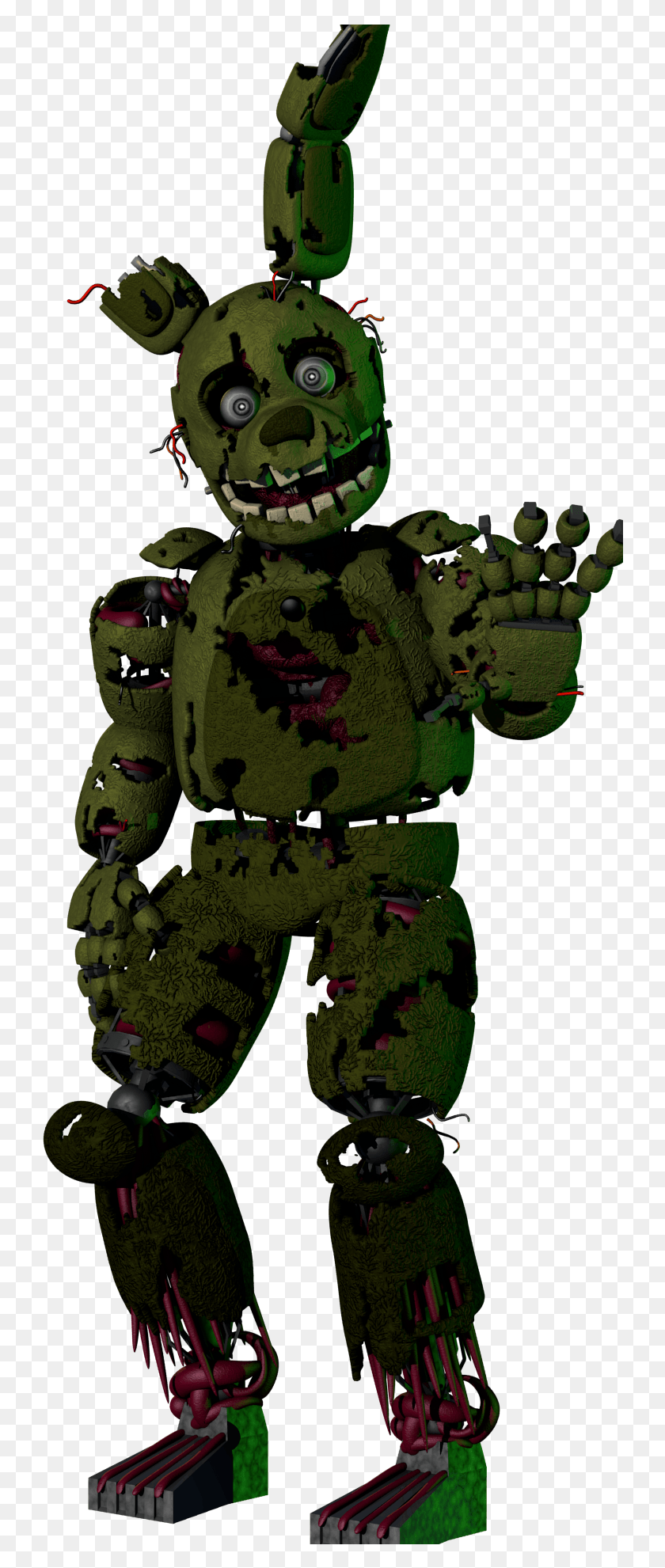 734x1921 Modelspringtrap V6 Model Springtrap New Model, Couch, Furniture, Toy HD PNG Download