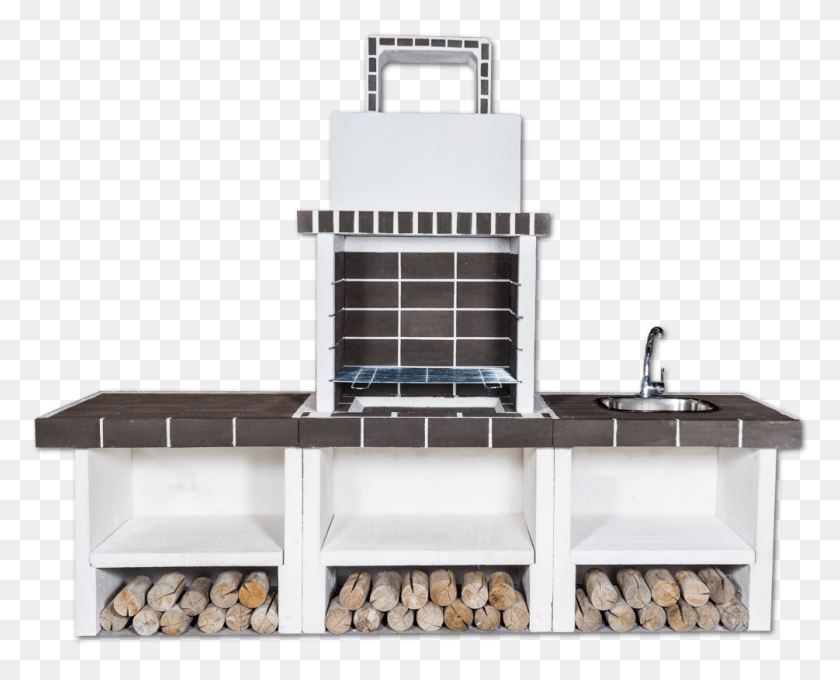 1005x800 Modern Barbeque Grill Composition With 4 Seat Rack Modern Barbecue Garden, Sink Faucet, Wedding Cake, Cake HD PNG Download