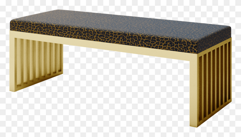 1069x571 Modern Bench With Cheetah Print Upholstery Entryway Bench, Furniture, Crib, Table HD PNG Download
