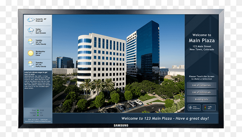 717x417 Modern Digital Signage Display Apartment, Office Building, Building, Car HD PNG Download