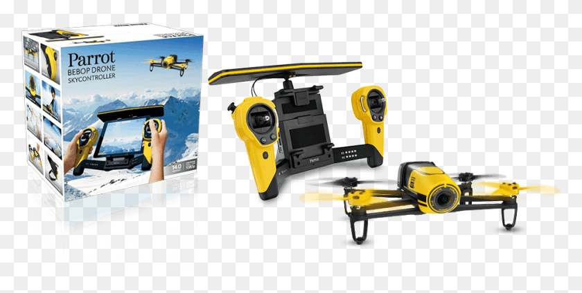 937x438 Modern Drones Parrot Bebop Parrot Bebop Drone Skycontroller Yellow, Car, Vehicle, Transportation HD PNG Download