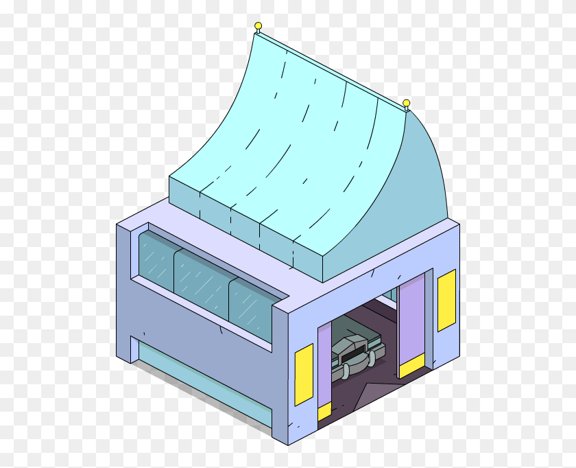 506x622 Los Simpsons Garaje Moderno Aprovecharon Los Edificios De La Isla, Arquitectura, Edificio, Cúpula Hd Png