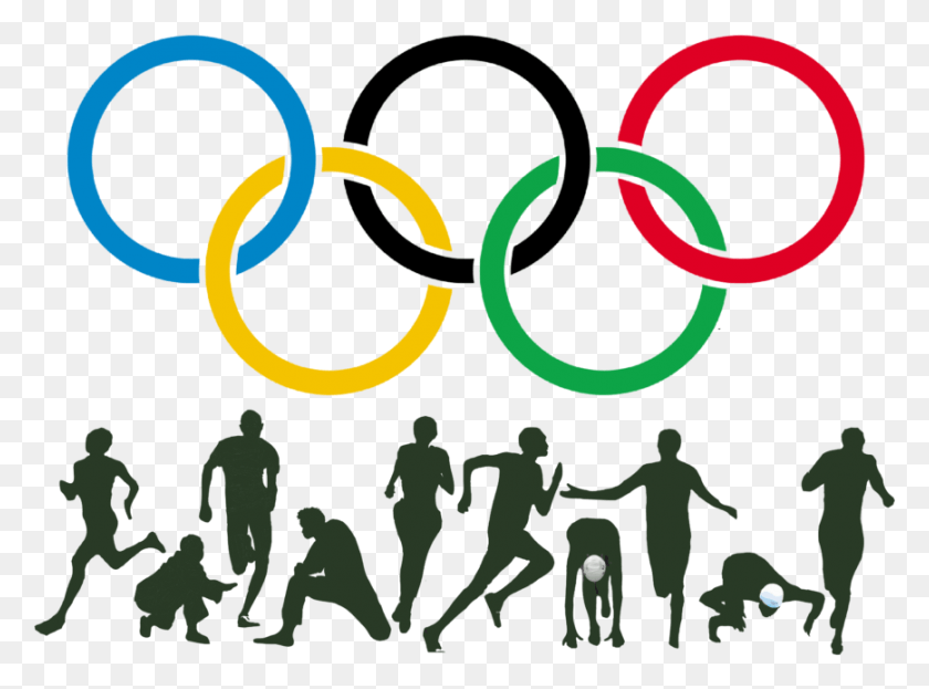 869x628 Современные Олимпийские Игры, Человек, Зеленый, Плакат Hd Png Скачать