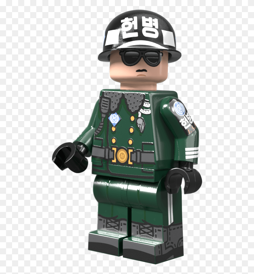 501x845 Современный Южнокорейский Dmz Guard Brickmania Корейский Солдат, Игрушка, Робот, Шлем Hd Png Скачать