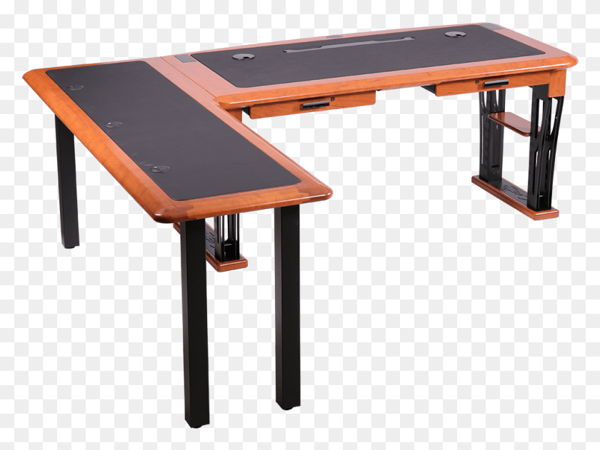 969x710 Modern Urban Computer Desk 2 L Shaped Left Caretta Table, Furniture, Tabletop, Dining Table HD PNG Download
