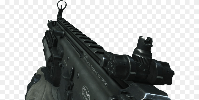 634x424 Modern Warfare 3 Scar L Holographic Sight, Firearm, Gun, Rifle, Weapon Sticker PNG
