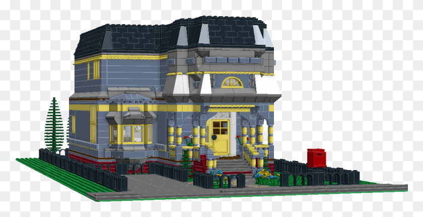 1085x517 Modular Victorian House House, Minecraft, Architecture, Building HD PNG Download