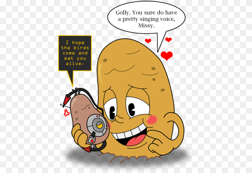 456x578 Moe Tato And Potados Are My Otp Original Top Potatoes Glados X Potato, Book, Comics, Publication, Animal PNG