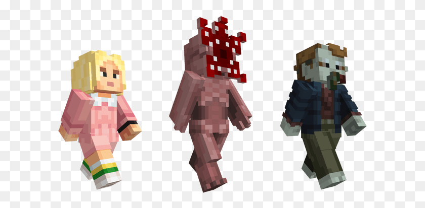 611x353 Mojang And Netflix Minecraft Stranger Things Skin, Toy HD PNG Download