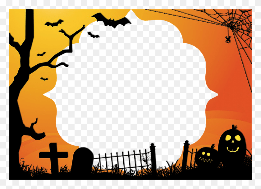 1600x1131 Moldura Halloween Ghost And Goblins For Halloween, Bird, Animal HD PNG Download