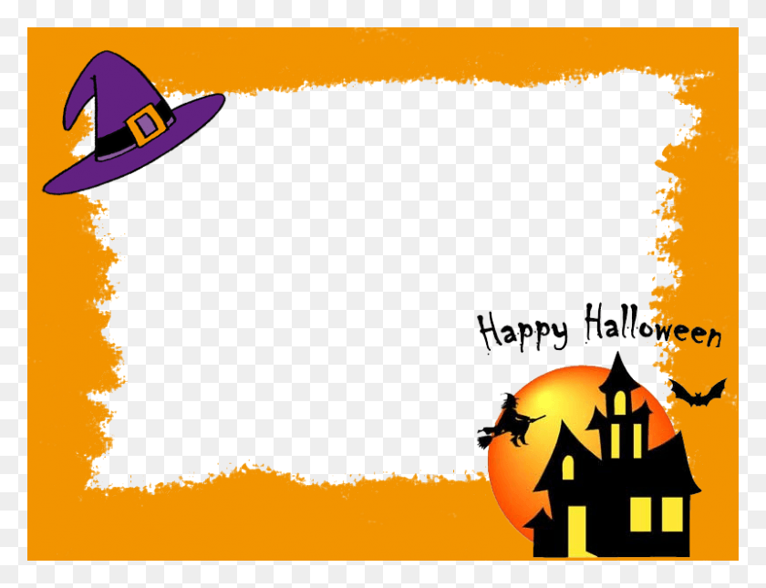 800x600 Moldura Halloween Halloween, Clothing, Apparel, Hat HD PNG Download