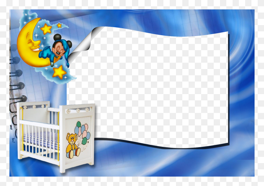 1272x870 Moldura Mickey Baby Disney, Furniture, Crib, Room HD PNG Download