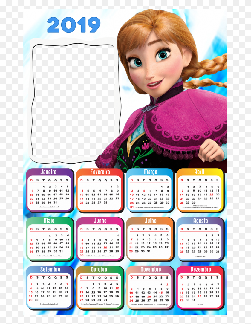 683x1024 Descargar Png Molduras Calendrio 2019 Personagens De Desenho Animado Calendario Princesa 2019, Text, Mobile Phone, Phone Hd Png