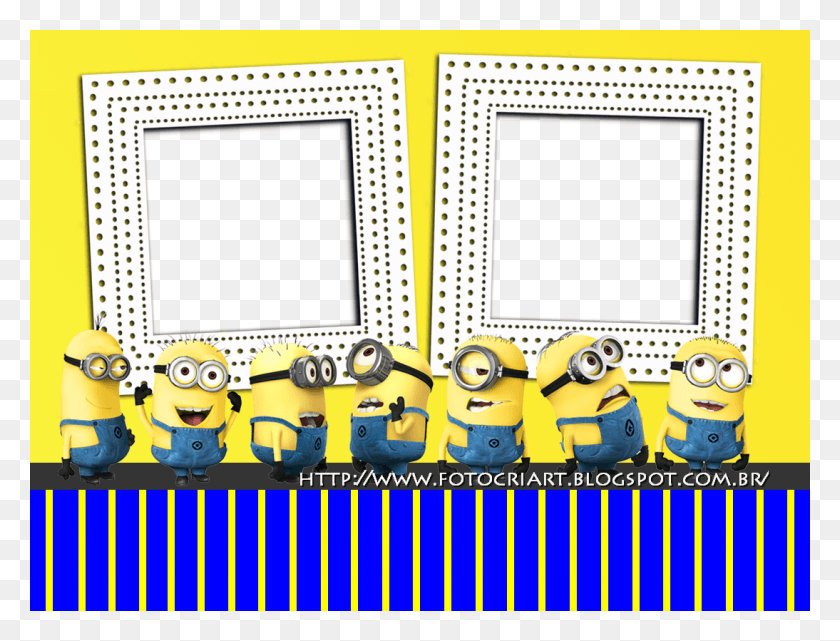 1094x815 Descargar Pngmolduras Dos Minions Minions, Pac Man, Photo Booth Hd Png