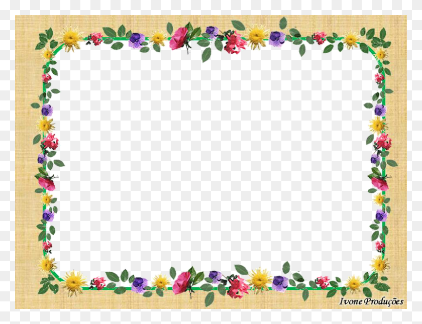 800x600 Molduras Moldura Folhas Fruit Borders Frame, Floral Design, Pattern, Graphics HD PNG Download
