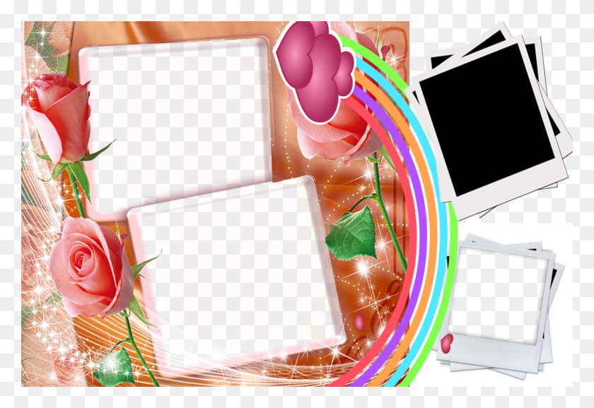 1280x850 Molduras Para Fotos Namorados Gratis Photoshop Online Hybrid Tea Rose, Graphics, Collage Hd Png Download