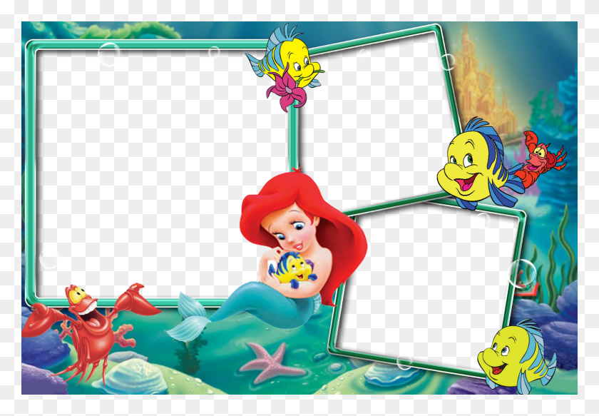 1600x1074 Molduras Princesas Littlest Mermaid Chair Rail Prepasted Mural 639 X, Graphics, Person HD PNG Download